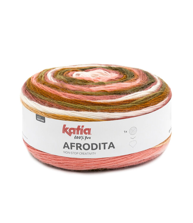 Katia Afrodita - Groen-Kauwgom roze-Oranje 304