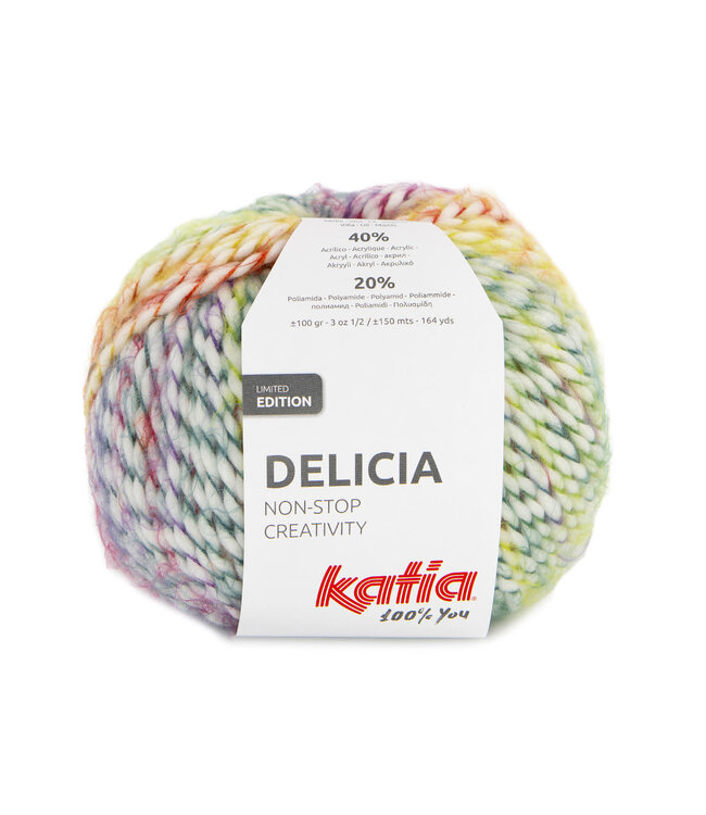 Katia Delicia - Ecru-Geel-Rood-Groen 104