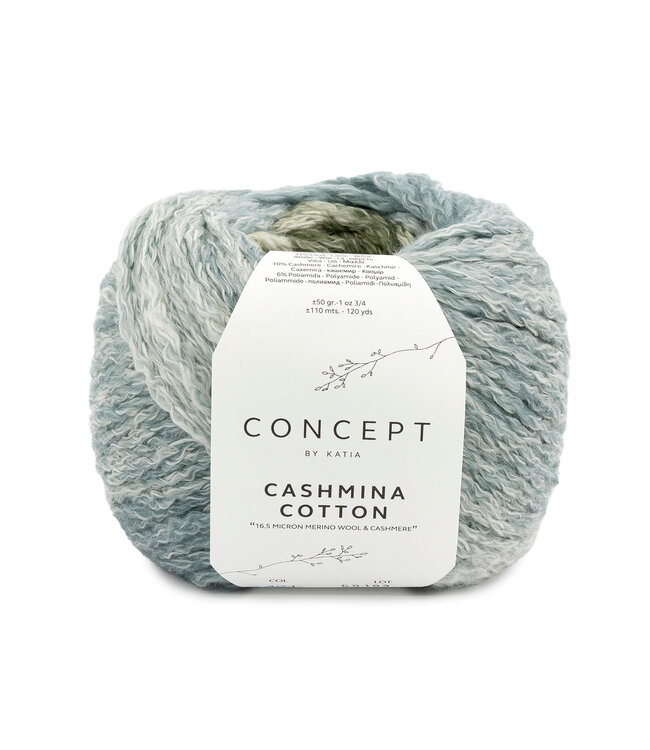 Katia Cashmina Cotton - Groen-Blauw 101