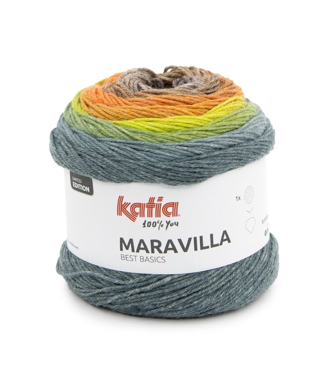 Katia Maravilla 500 - Bruin-Oranje-Groen blauw