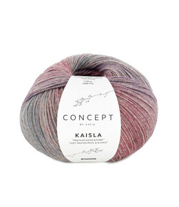 Katia Kaisla socks 353 - Koraal-Lila-Water blauw