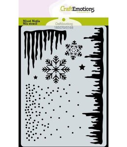 CraftEmotions Mask stencil - IJspegels, kritallen en sneeuw A6