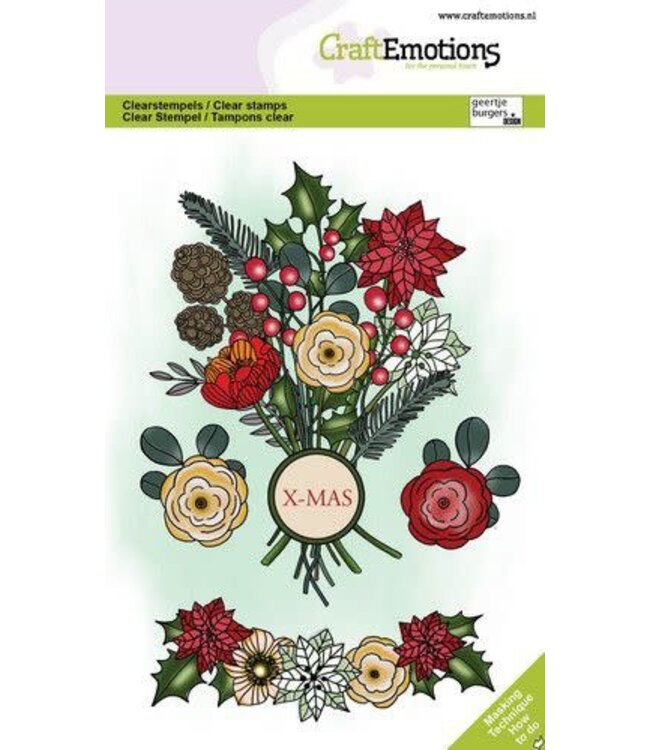 Clearstamps A6 - Boeket en seal kerst GB Dimensional stamp (08-23)