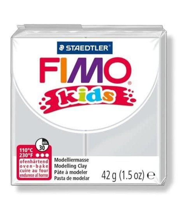 Fimo Fimo kids boetseerklei 42g licht grijs 8030-80