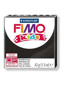 Fimo Fimo kids boetseerklei 42g zwart 8030-9