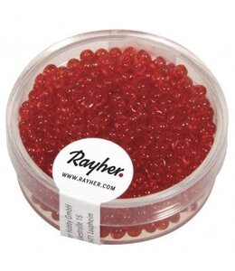 Rayher Borduurkralen 2.6mm transparant rood