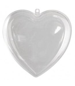 Rayher Plastic hart transparant 10 cm