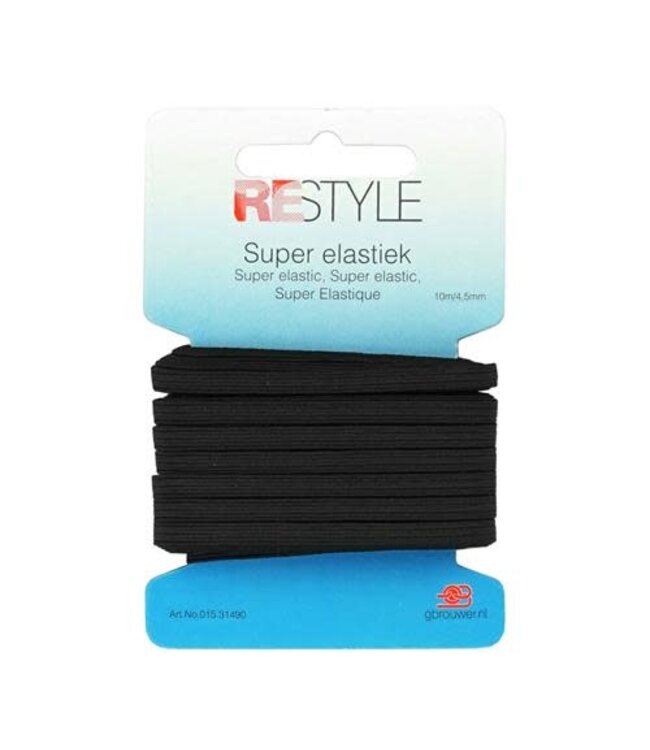 Restyle Super elastiek zwart