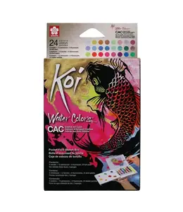 Sakura SAKURA Koi Water Colors Sketch Box Creative Art Colors | 24 halve napjes