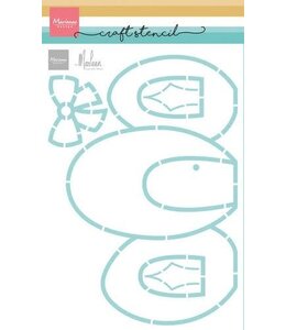 Craft Stencil - Egg cottage by Marleen