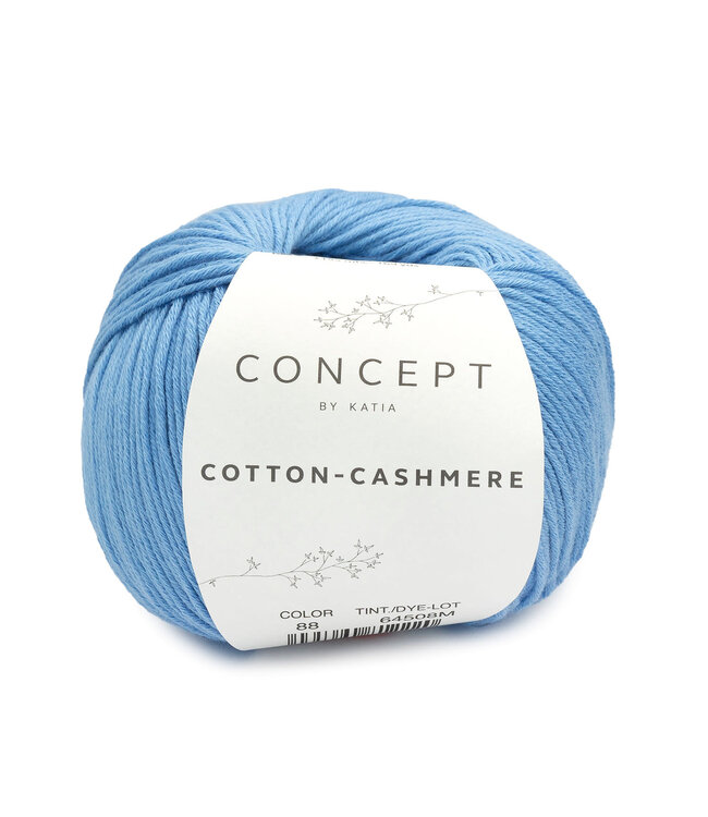 Katia Cotton cashmere  - Licht blauw 88