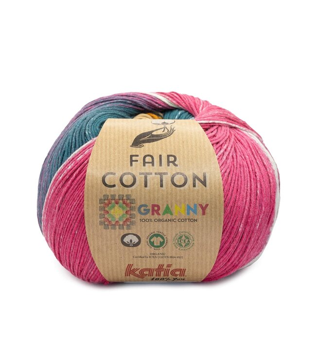 Katia Fair cotton granny - 307 - Lila-Oranje-Groen-Fuchsia