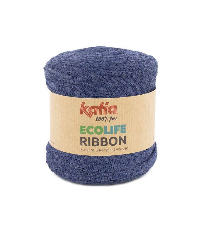 Katia Ecolife Ribbon - 104 - Nacht blauw
