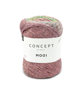 Katia Mooi - 100 - Kauwgom roze-Pastel blauw-Licht groen-Oker