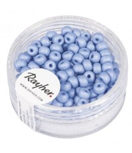 Silk-Bead  Glas rocailles, 4mm ø beiersblauw