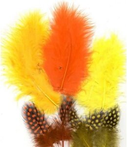 Veren marabou mix Geel  ±18st