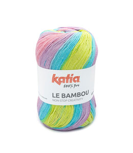 Le Bambou - 101 - Licht pistache-Neon groen-Turkoois blauw-Kauwgom roze