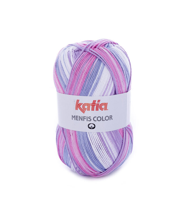 Katia Menfis color  - 101 - Kauwgom roze-Lila