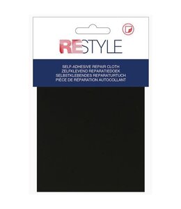 Restyle Reparatiedoek nylon zelfklevend Zwart