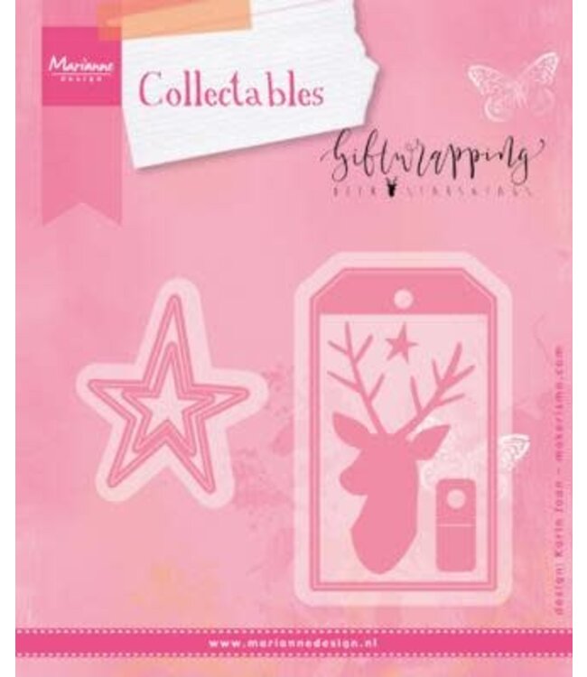 Marianne design Collectable Karin's Deer, Stars & Tag