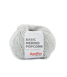 Katia Basic merino Popcorn 104 - Licht grijs-Wit