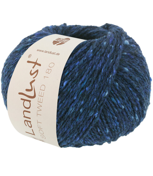 Lana Grossa Landlust Soft Tweed 180 - 114 - donkerblauw gevlekt