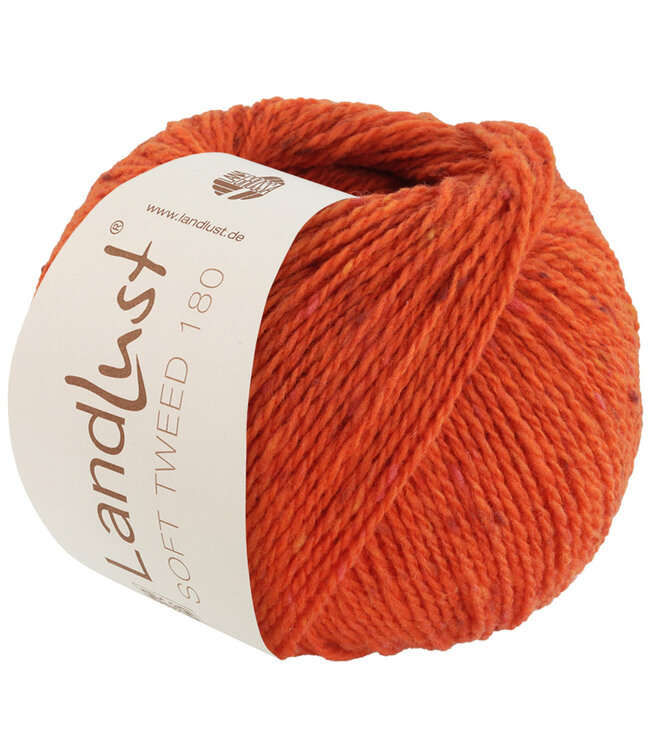 Lana Grossa Landlust Soft Tweed 180 - 124 - gevlekt oranje