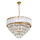 Luxe Hanglamp - 50 cm - Wit Goud - Kristallen