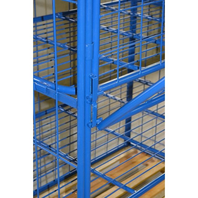 Cage Container metal H1800mm 3 shelves and 2 folding windows