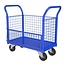 SalesBridges Trolley with mesh wall with folding window 120x60cm 500kg RAL5010