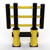 Traffic barrier MACHINE PROTECTIVE FENCE d-flexx KILO Traffic barrier MACHINE PROTECTIVE FENCE d-flexx KILO
