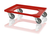 Plastic Transport dolly for Euro Container EUROBOX 60x40 cm Red