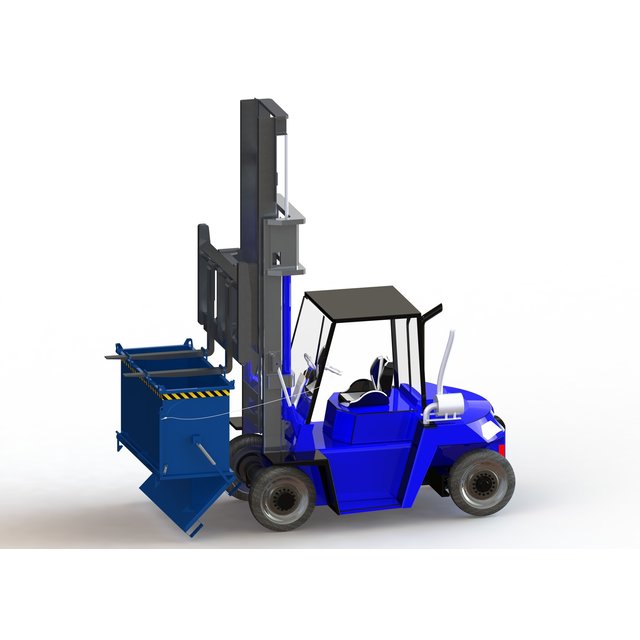 Chip Container 1300L with Lifting Eyes Hinged Bottom Tipper Container for Forklift and Crane BB-model Chip Container 1300L with Lifting Eyes Hinged Bottom Tipper Container for Forklift and Crane BB-model