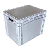 Skrzynka Plastikowa EURO 40x30x32 cm Sztaplowana Otwarte uchwyty Eurobox