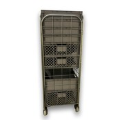 Nestable Roll Container with 4 sides with Eurocrates Euroboxes