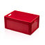 SalesBridges Skrzynka Plastikowa EURO 60x40x27 cm Czerwona z otwartymi uchwytami Eurobox KLT
