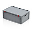 SalesBridges Eurobox Universal 60x40x23,5 cm with lid open handle Euro container KTL box Superdeal