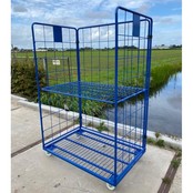 Wózek siatkowy kontenerowy Maxi malowany proszkowo 3 boki  Demontowany wys. 1800 mm