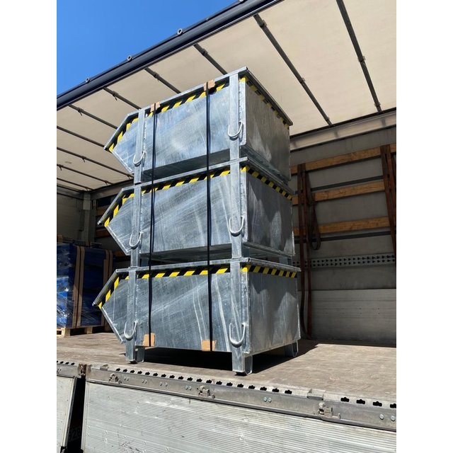 Kontener budowlany ocynkowany ogniowo Kontener na gruz Kontener na odpady budowlane 1000L 1500 kg Kontener budowlany ocynkowany ogniowo Kontener na gruz Kontener na odpady budowlane 1000L 1500 kg