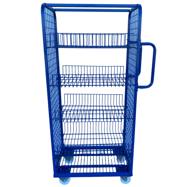Wózek kontener siatkowy kompletacyjny z uchwytami  70x40x156 cm