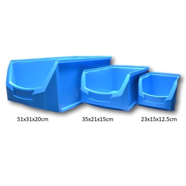 Kuweta magazynowa plastikowa D PP 51x31x20cm Czarna