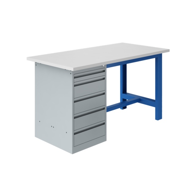 Ergonomiczny stół roboczy 1500 kg SI model Błękitny