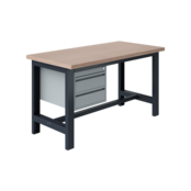 Ergonomic worktable SI-model gray anthracite 1500 kg heavy duty