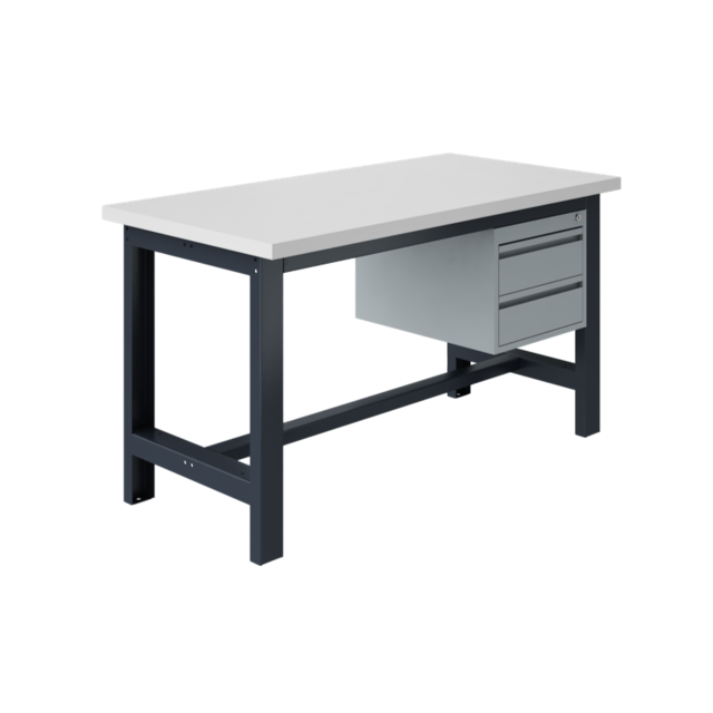 Ergonomic worktable SI-model gray anthracite 1500 kg heavy duty