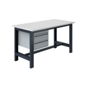 Ergonomic worktable SI-model gray anthracite 1500 kg heavy duty