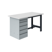 Ergonomic worktable SI-model gray anthracite 1500 kg heavy duty