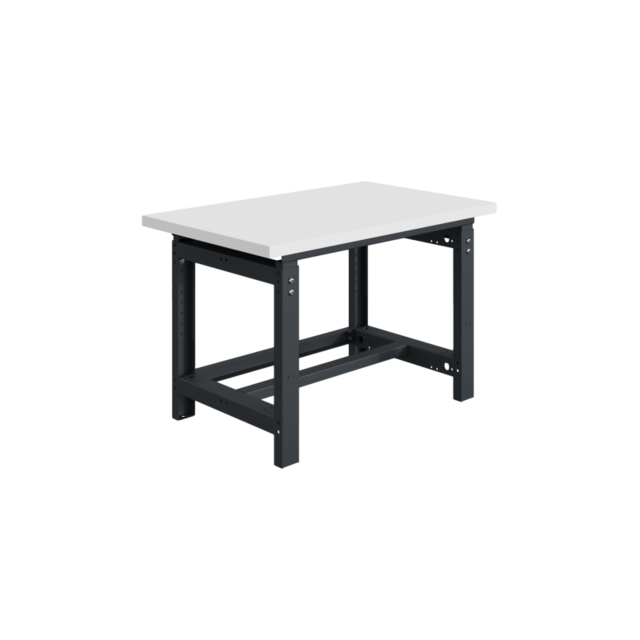 Mechanically height-adjustable worktable SI-model gray anthracite 1000 kg heavy duty