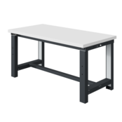 Electrically height-adjustable worktable SI-model gray anthracite 300 kg heavy duty