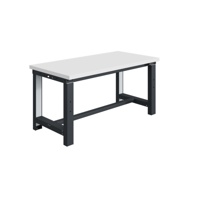 Electrically height-adjustable worktable SI-model gray anthracite 300 kg heavy duty