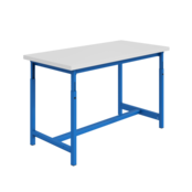 Ergonomiczny stół roboczy przemysłowy regulowany PTH 300 kg model Błękitny